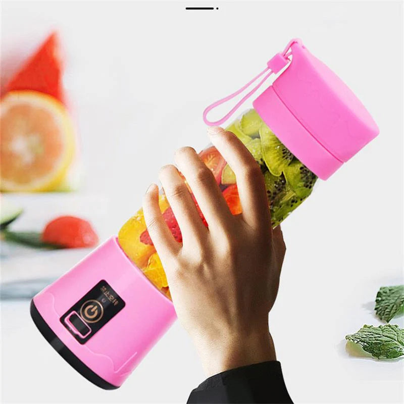 Mini Portable Blender Milkshake Cup with USB Rechargeable 6 Blades Mini Fruit Juice Mixer Shake Take Juice Cup